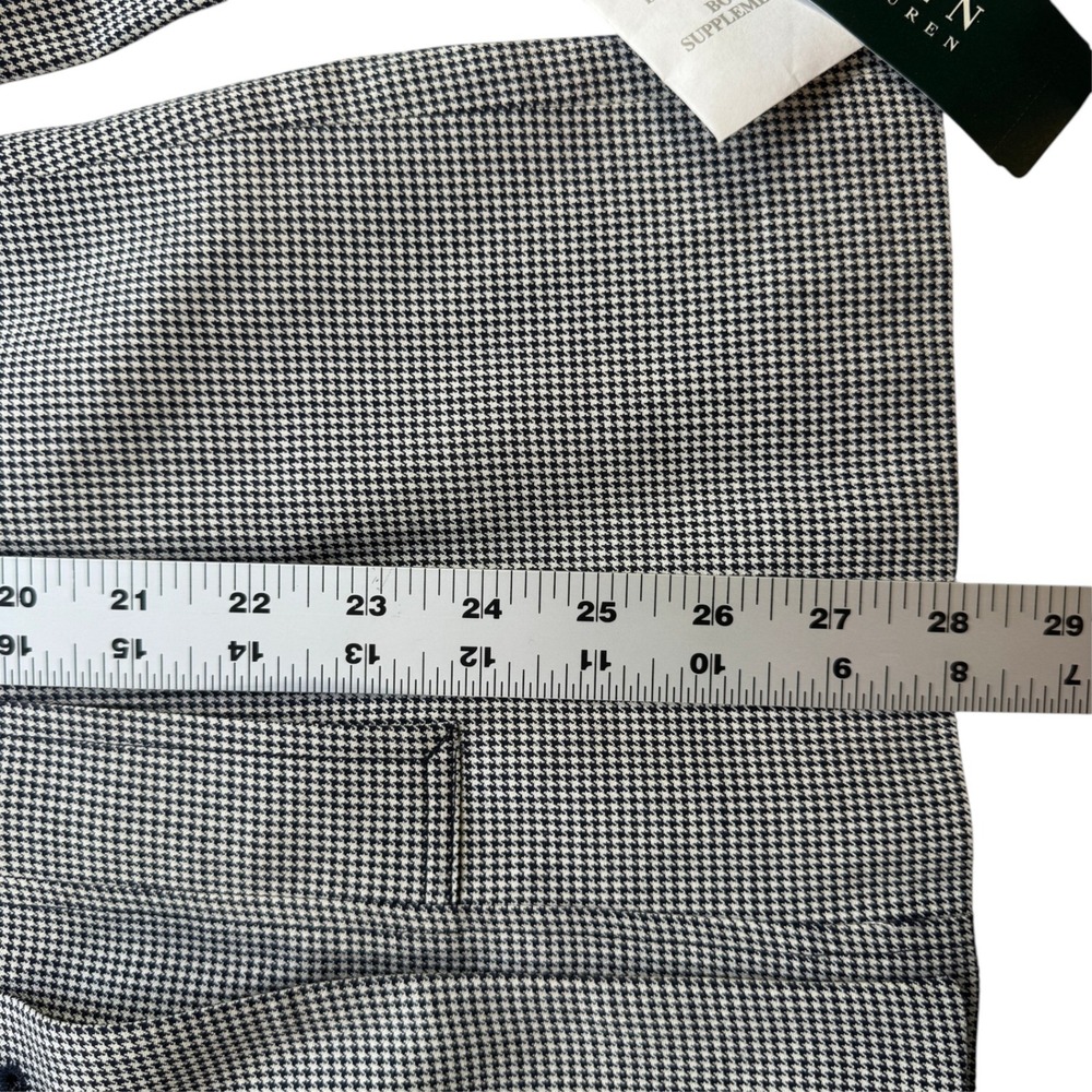 Lauren Ralph Lauren Navy Houndstooth Double Breasted Blazer Women 12 NWT VTG 90s - Picture 8 of 14